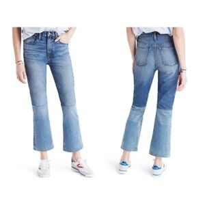 Madewell two-tone Retro Crop Bootcut size 25 Denim Jeans